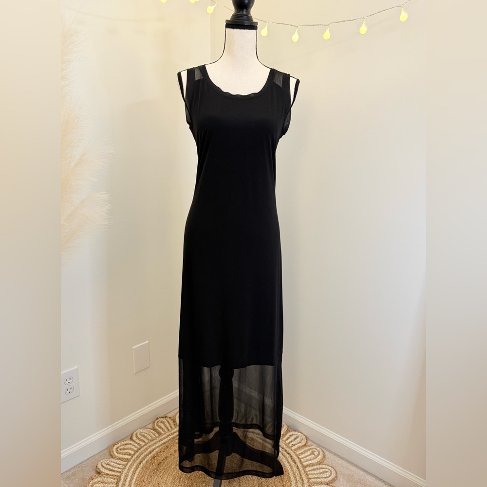 🌾 Tiana B. Sheer Detail Maxi Dress